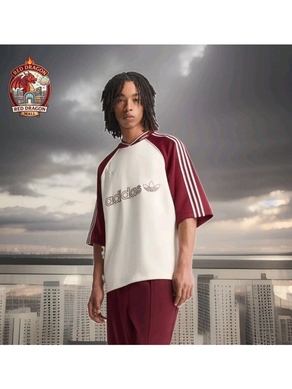 Adidas Originals Cream Oversized Premium Jersey T-Shirt JV7600 - Men's Size XXL